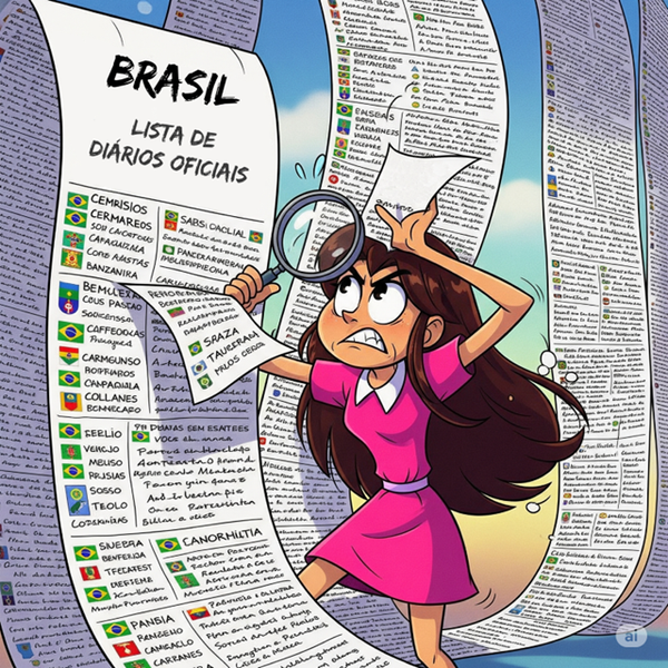 Lista com todos os diários oficiais estaduais